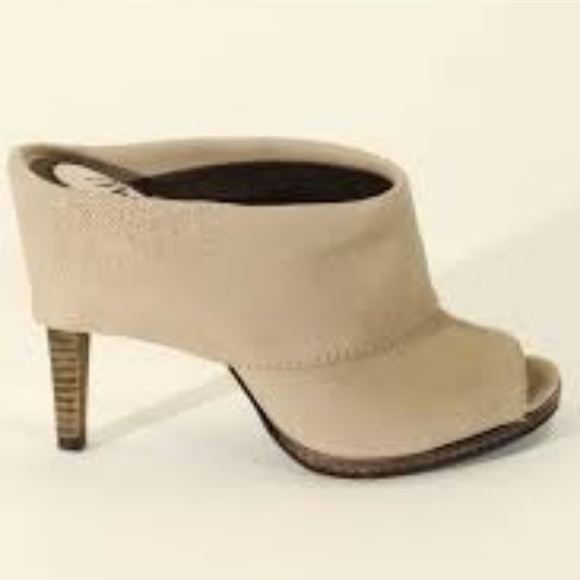 Miss Sixty Peep Toe Mules in Beige - Picture 1 of 5